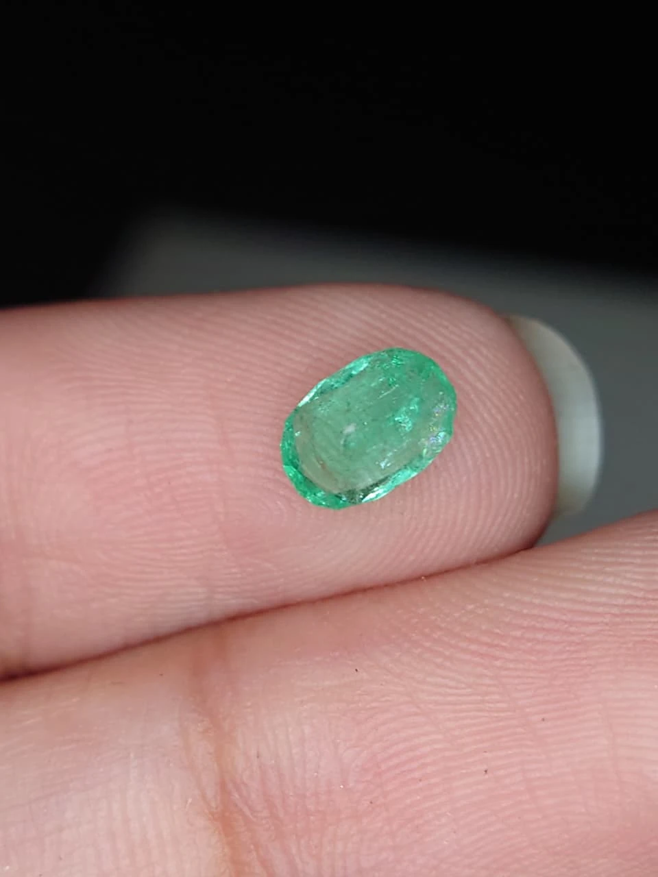 0.78ct Natural Oval Faceted Panjshir Emerald from Afghanistan — view 4
